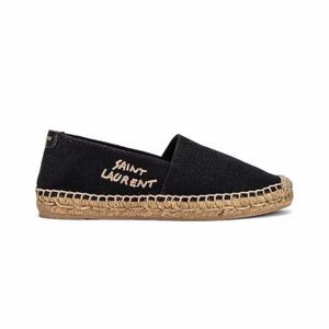 Saint Laurent Black Canvas Espadrilles
